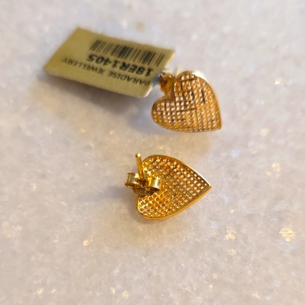 Gold Heart Earrings
